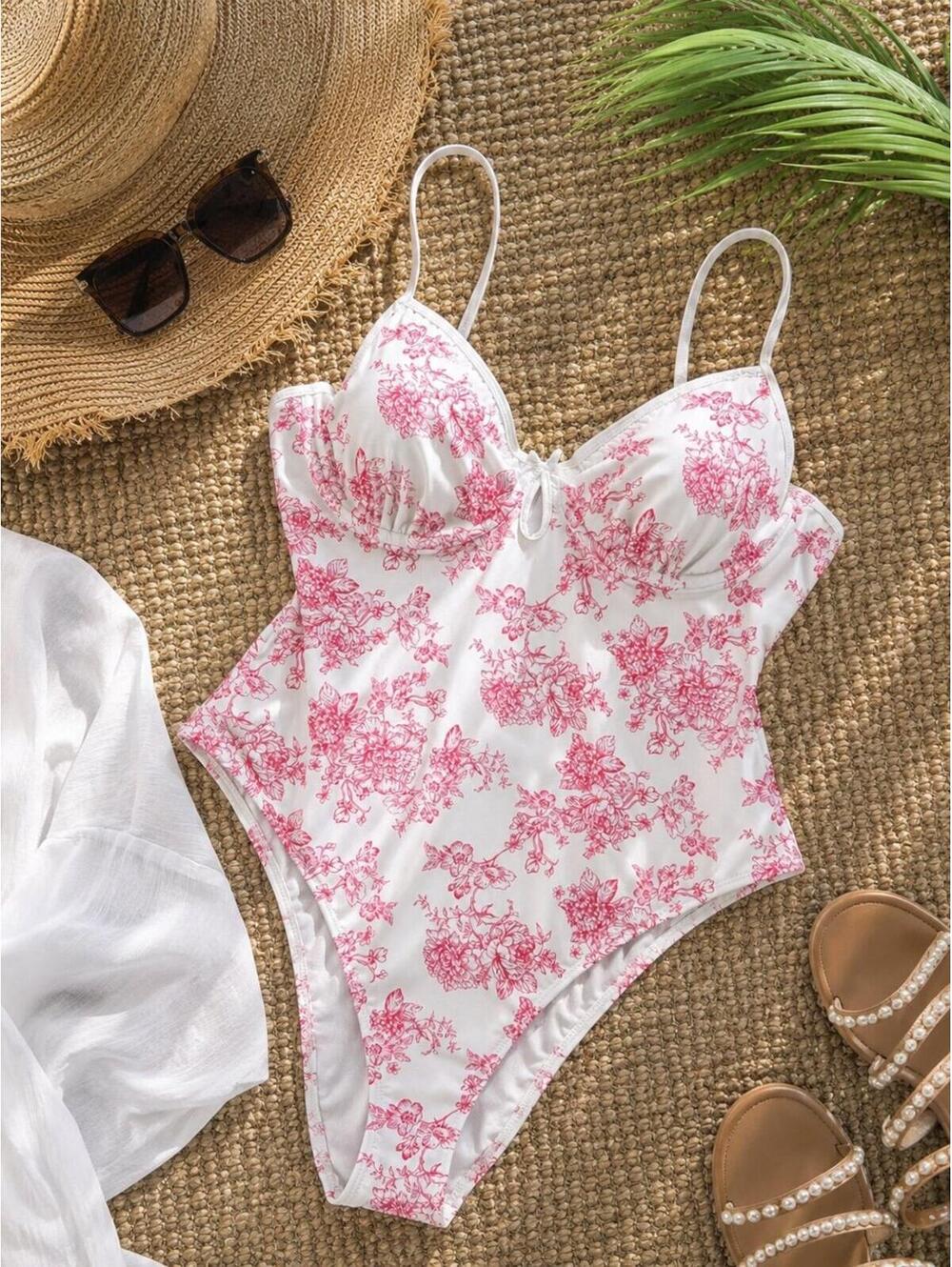 No Boundaries Floral One-Piece Swimsuit – XL (16–18) – NWT